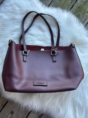 G.H. Bass & Co. Leather Tote in Burgundy